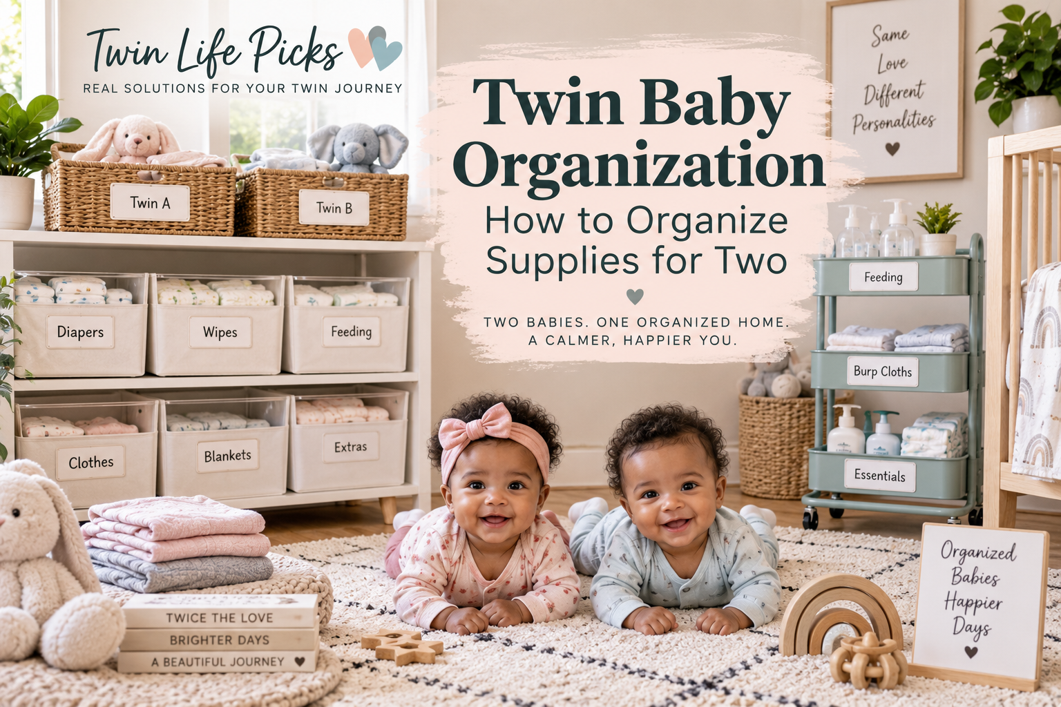 How to Organize Twin Baby Supplies at Home