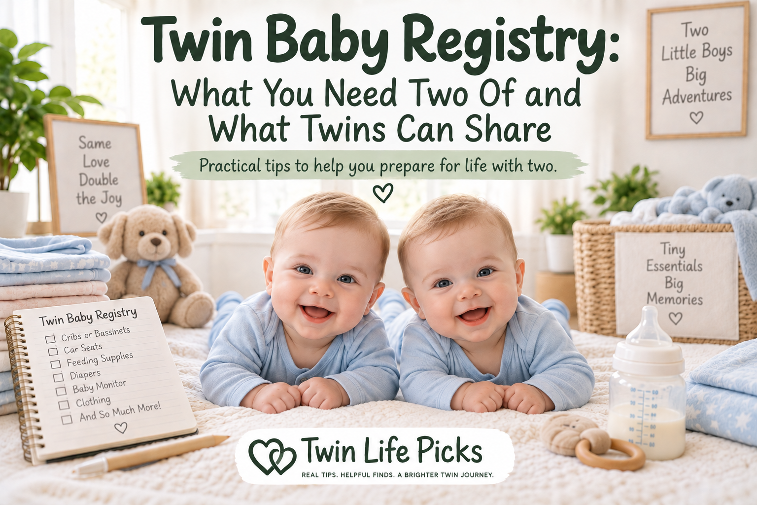 Twin Baby Registry: What You Need Two Of and What Twins Can Share